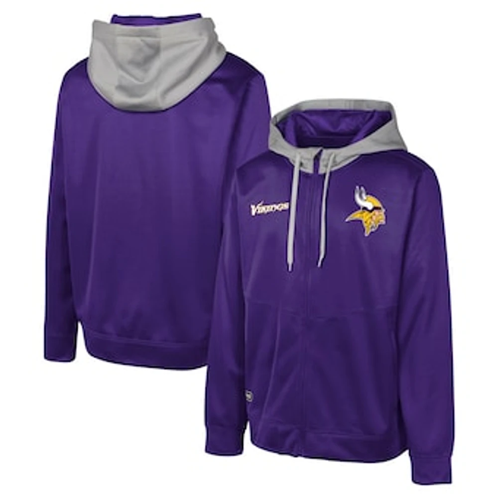 Men's Purple Minnesota Vikings Replay Fashion Graphic Full-Zip Hoodie Jacket