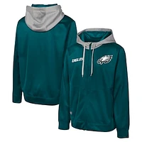 Men's Midnight Green Philadelphia Eagles Replay Fashion Graphic Full-Zip Hoodie Jacket