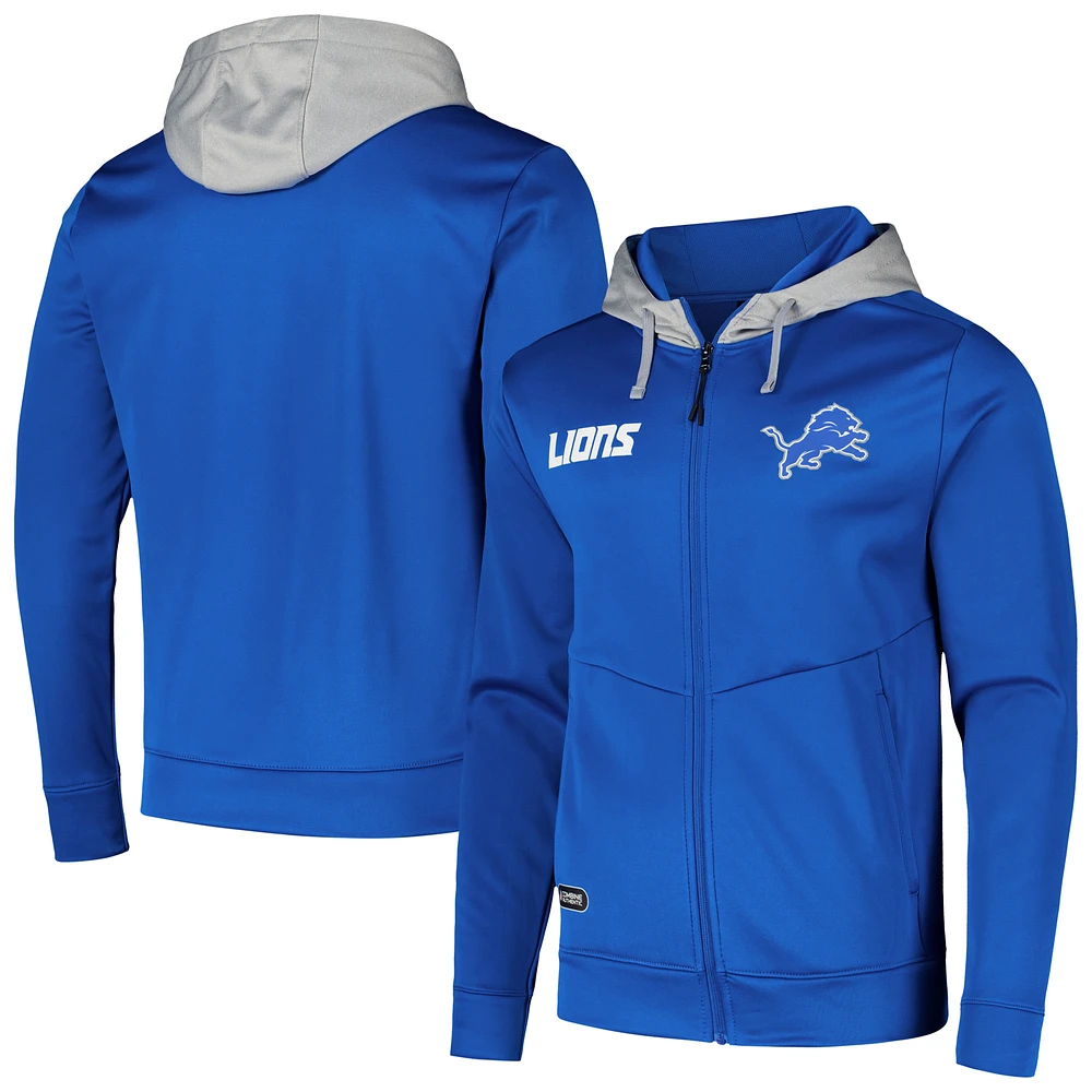 Men's Blue Detroit Lions Replay Fashion Graphic Full-Zip Hoodie Jacket