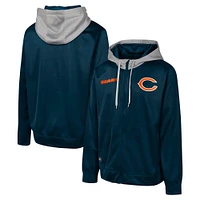 Men's Navy Chicago Bears Replay Fashion Graphic Full-Zip Hoodie Jacket