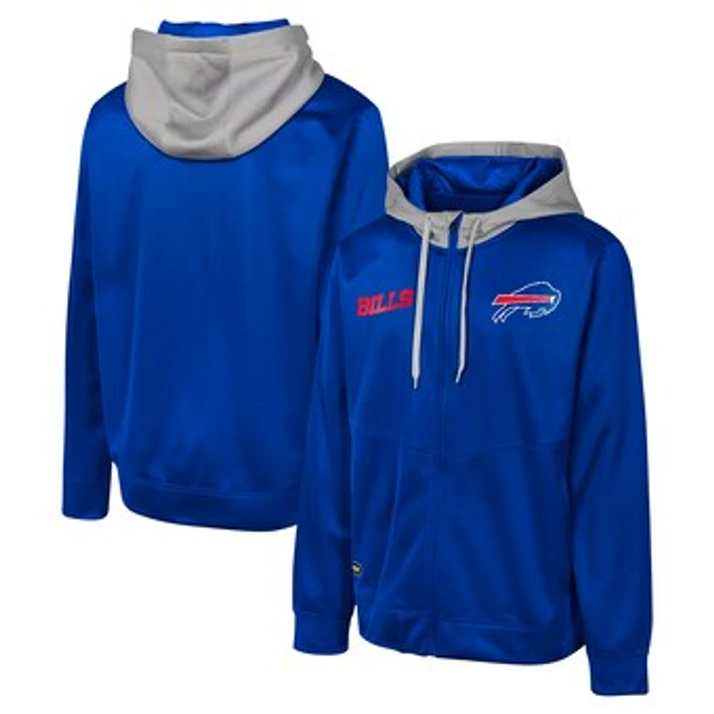 Men's Royal Buffalo Bills Replay Fashion Graphic Full-Zip Hoodie Jacket