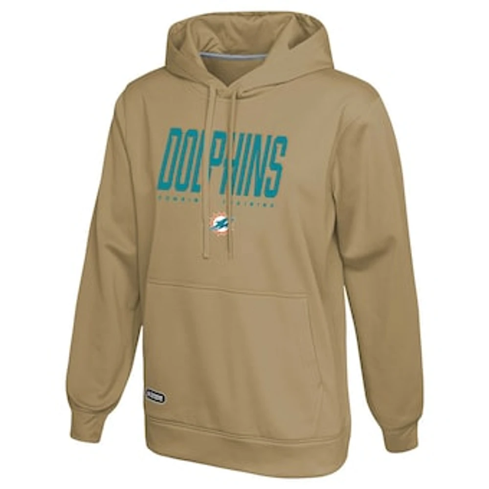 Men's Khaki Miami Dolphins Top Ranked Pullover Hoodie