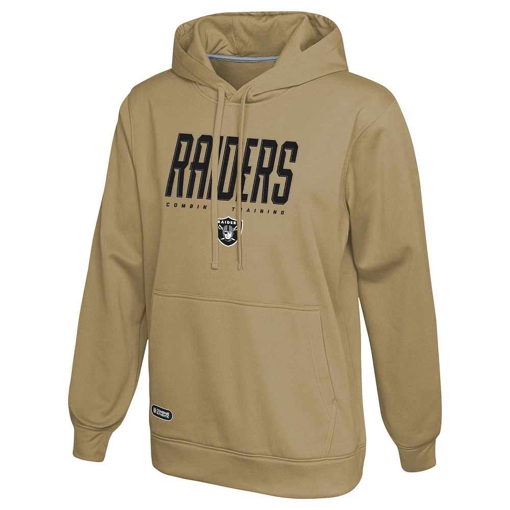 Men's Khaki Las Vegas Raiders Top Ranked Pullover Hoodie