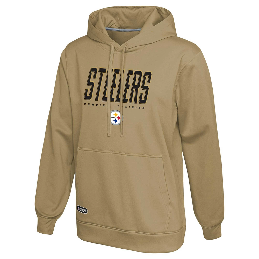 Men's Khaki Pittsburgh Steelers Top Ranked Pullover Hoodie