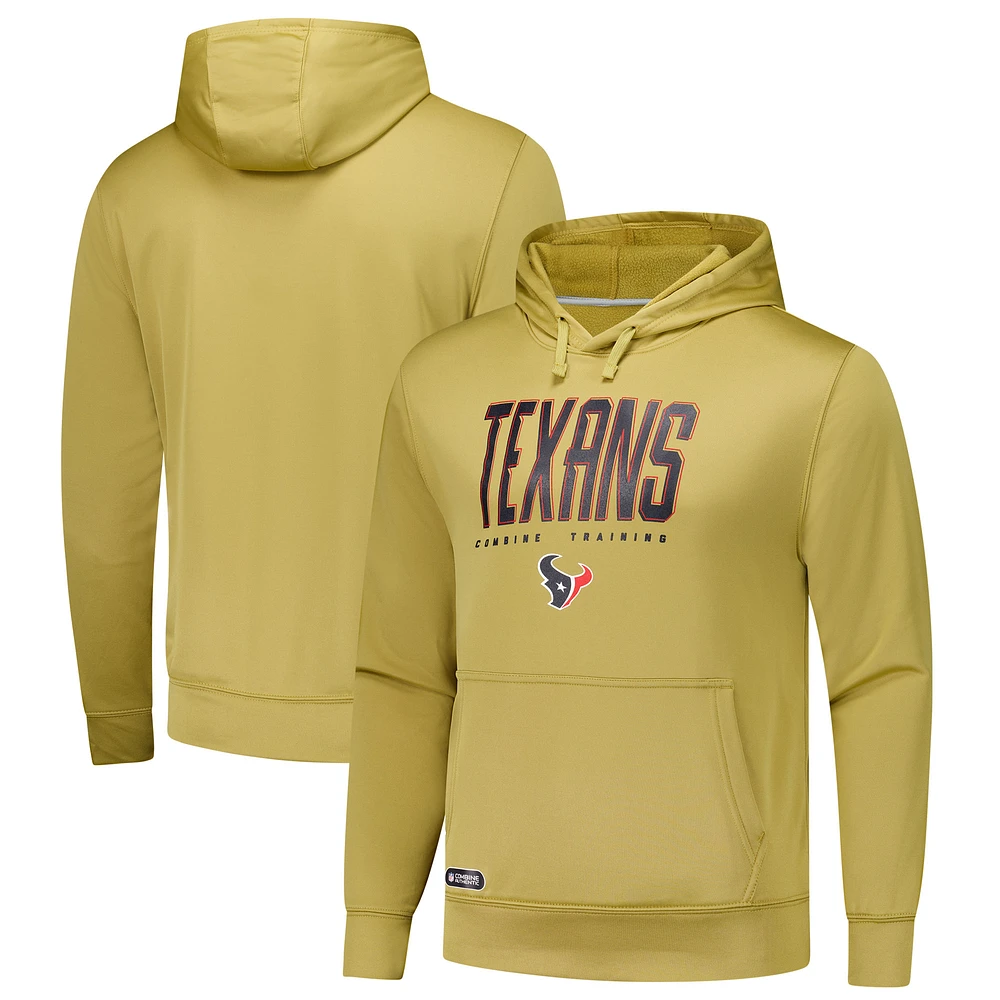 Men's Khaki Houston Texans Top Ranked Pullover Hoodie