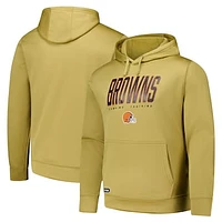 Men's Gold Cleveland Browns Top Ranked Pullover Hoodie