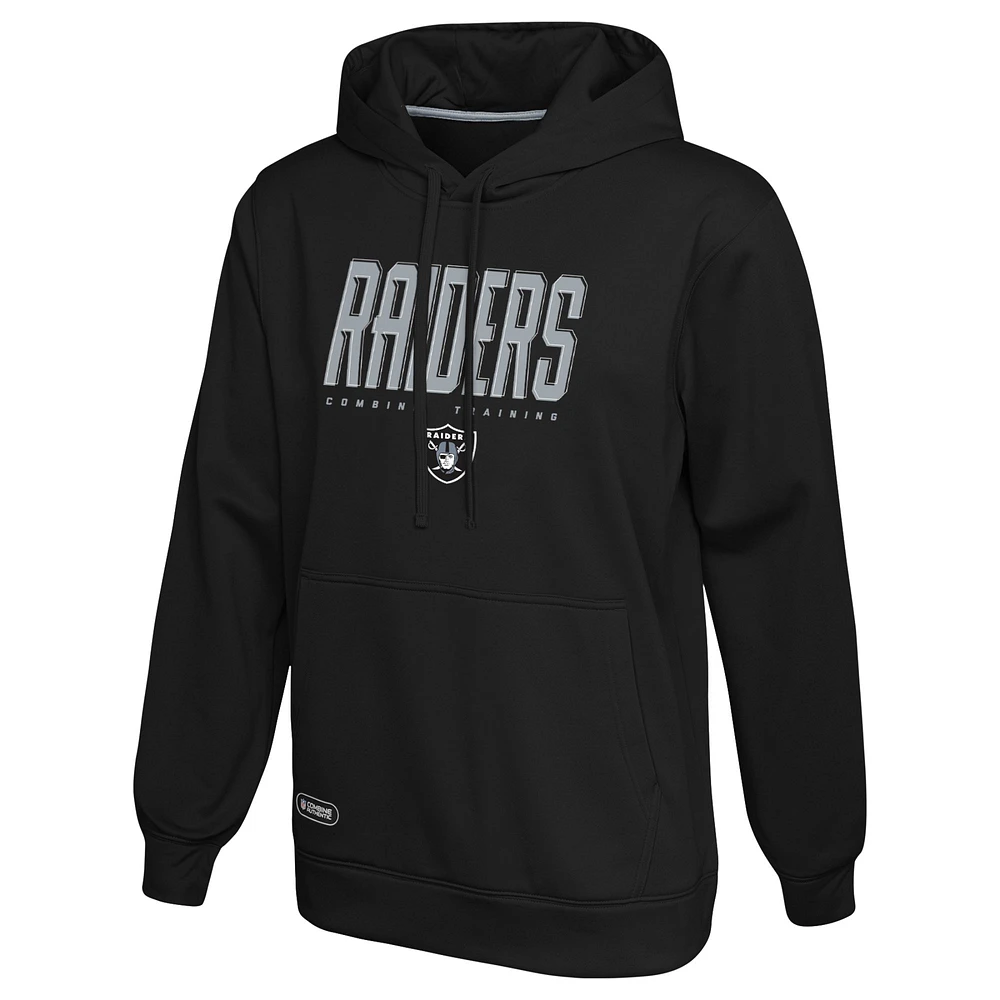 Men's Black Las Vegas Raiders Combine Authentic Pullover Hoodie