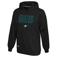 Men's Black Philadelphia Eagles Combine Authentic Pullover Hoodie