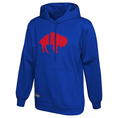 Men's Royal Buffalo Bills Combine Authentic Retro Logo Pullover Hoodie