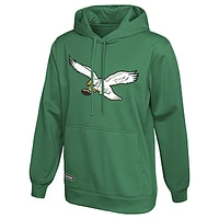 Men's Kelly Green Philadelphia Eagles Combine Authentic Retro Logo Pullover Hoodie