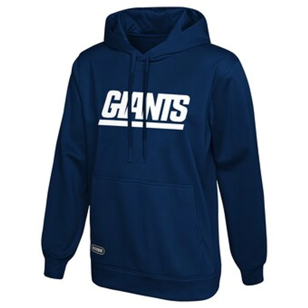 Men's Navy New York Giants Combine Authentic Retro Logo Pullover Hoodie