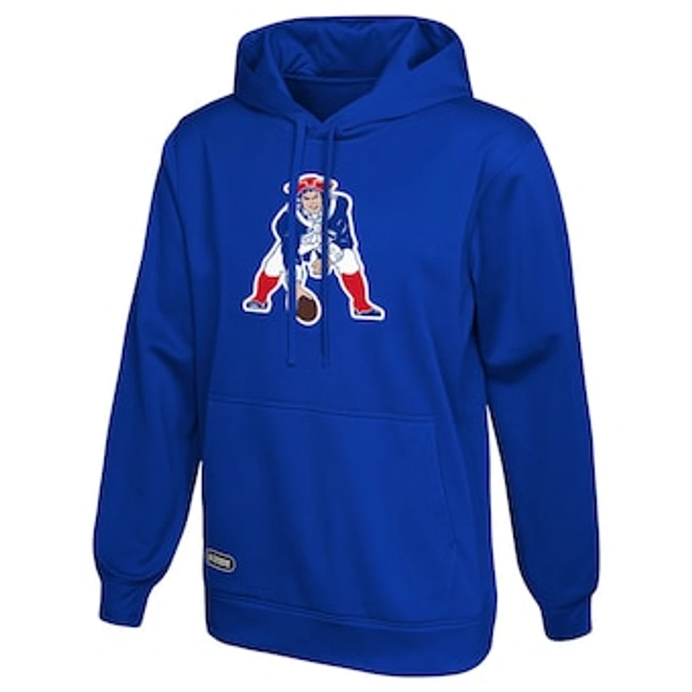 Men's Royal New England Patriots Combine Authentic Retro Logo Pullover Hoodie