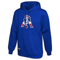 Men's Royal New England Patriots Combine Authentic Retro Logo Pullover Hoodie