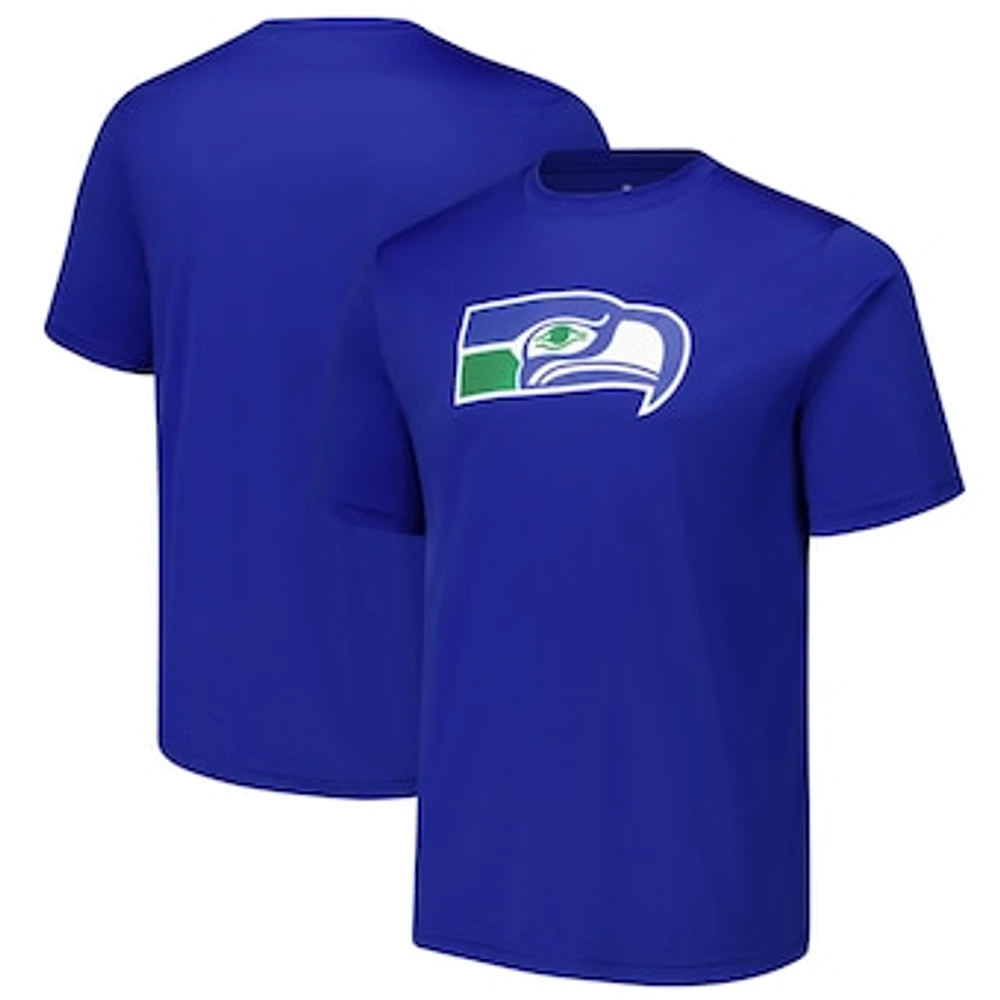 Men's Royal Seattle Seahawks Stadium Retro T-Shirt