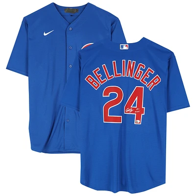 Cody Bellinger Chicago Cubs Autographed Royal Nike Replica Jersey with "Go Cubs!" inscription