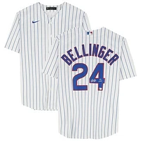 Cody Bellinger Chicago Cubs Autographed White Nike Replica Jersey with "Go Cubs!" inscription