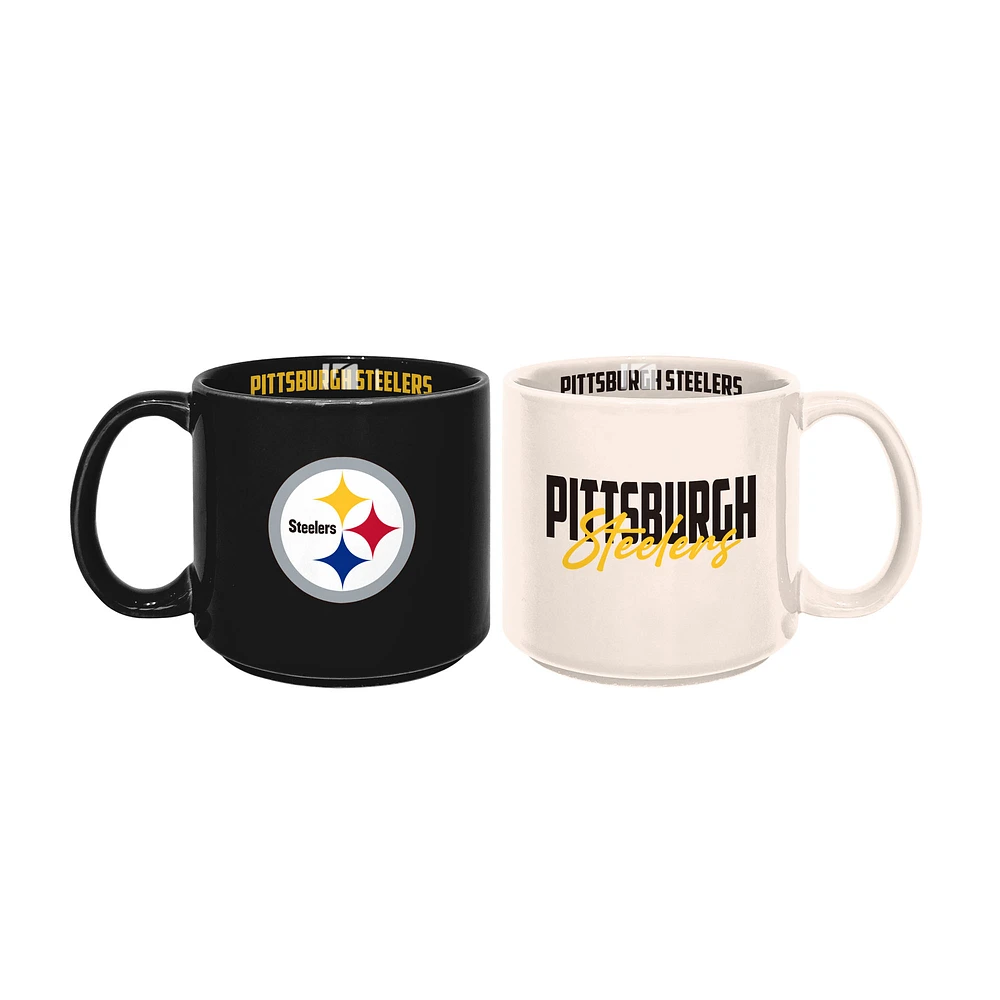 Pittsburgh Steelers 2-Pack 15oz. Stackable Mug Set