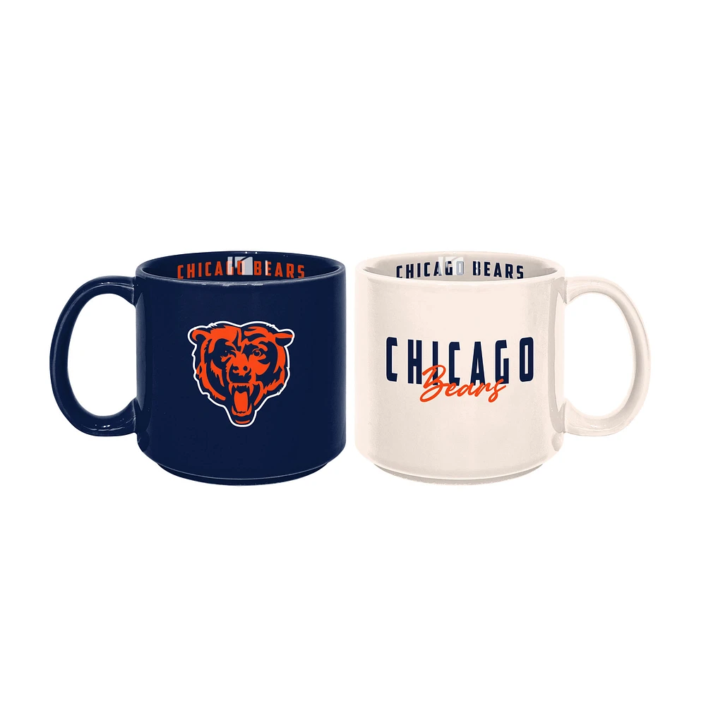 Chicago Bears 2-Pack 15oz. Stackable Mug Set