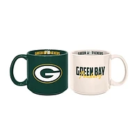 Green Bay Packers 2-Pack 15oz. Stackable Mug Set