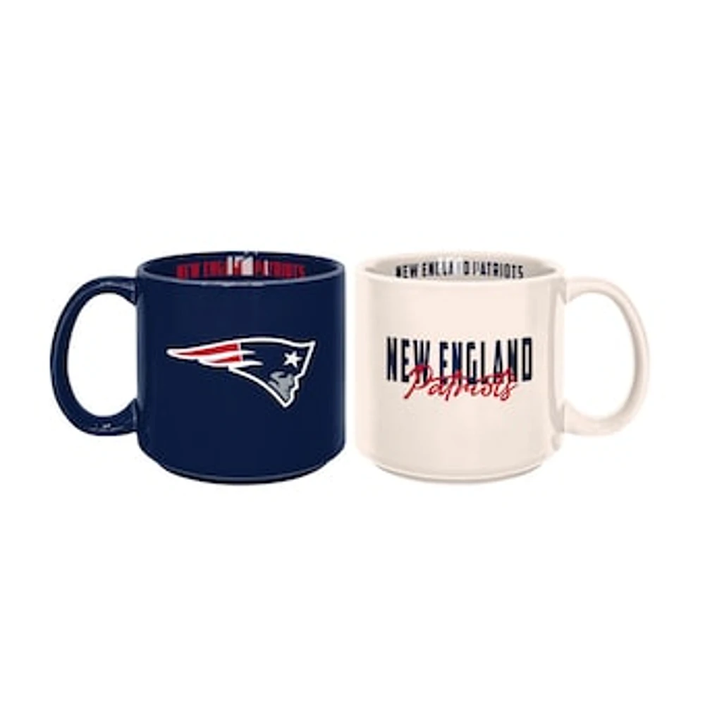 New England Patriots 2-Pack 15oz. Stackable Mug Set