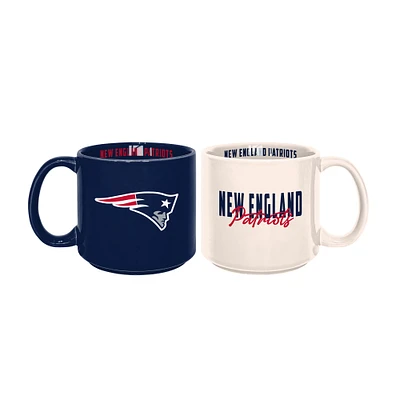 New England Patriots 2-Pack 15oz. Stackable Mug Set