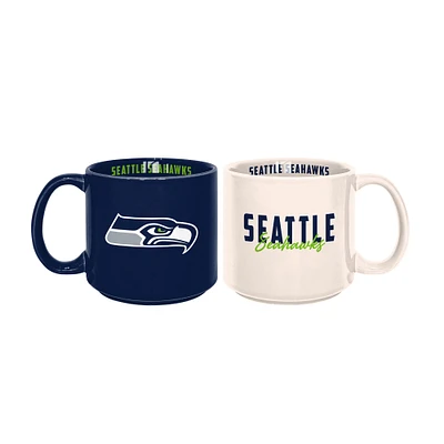 Seattle Seahawks 2-Pack 15oz. Stackable Mug Set