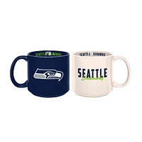 Seattle Seahawks 2-Pack 15oz. Stackable Mug Set