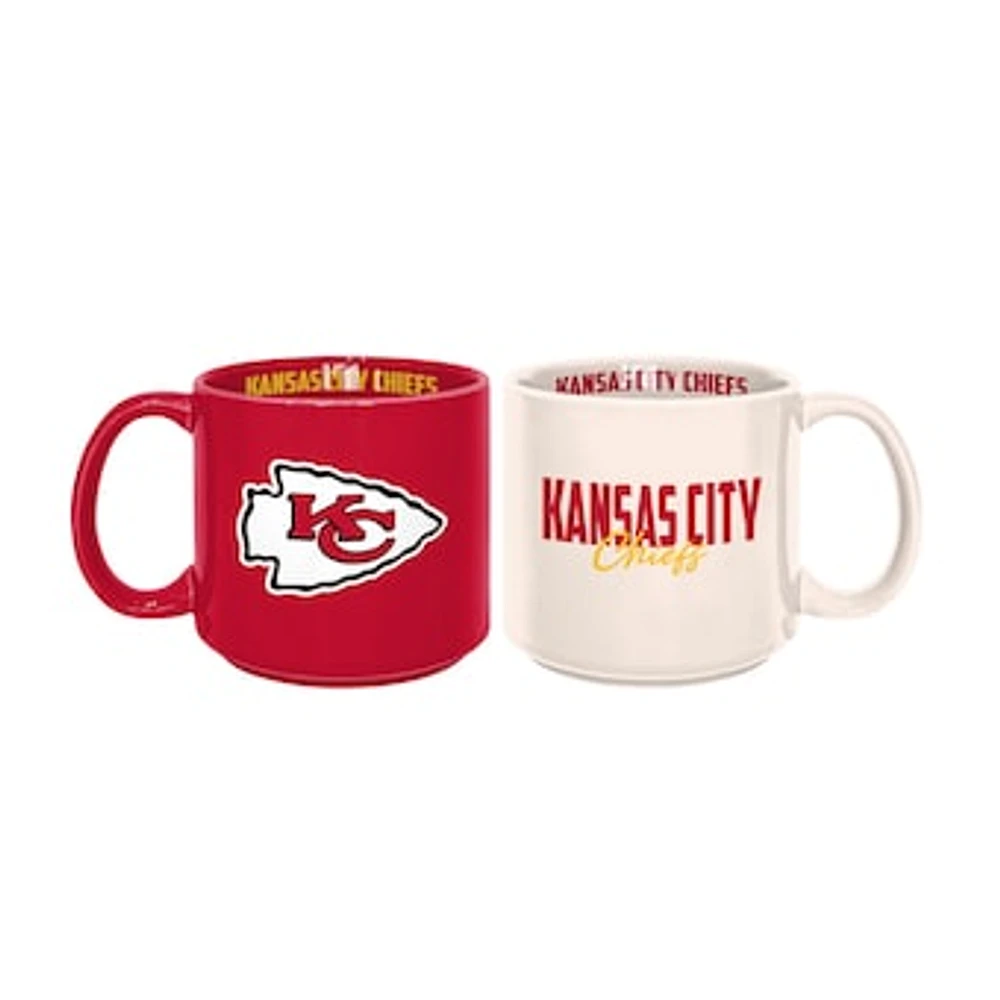 Kansas City Chiefs 2-Pack 15oz. Stackable Mug Set