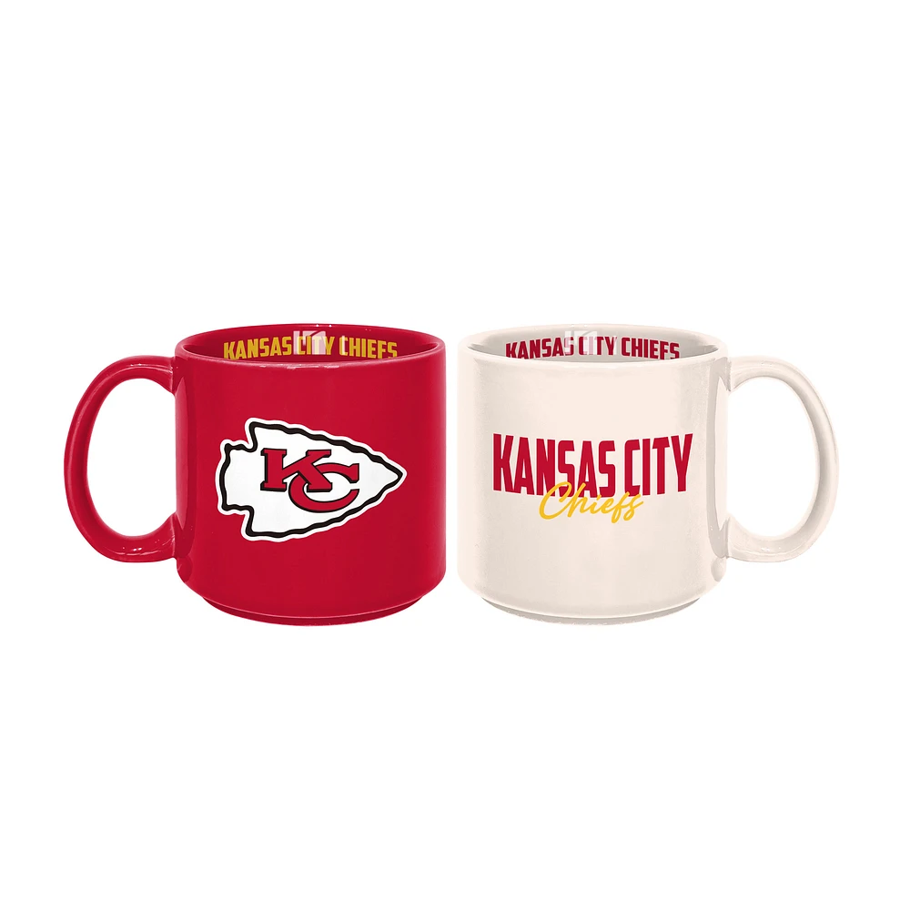 Kansas City Chiefs 2-Pack 15oz. Stackable Mug Set