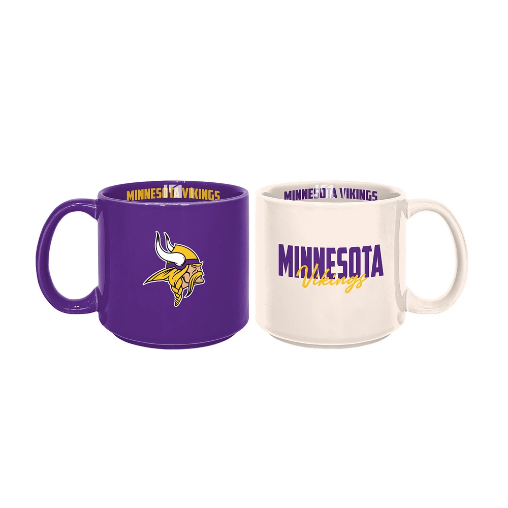 Minnesota Vikings 2-Pack 15oz. Stackable Mug Set