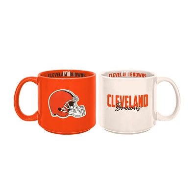 Cleveland Browns 2-Pack 15oz. Stackable Mug Set