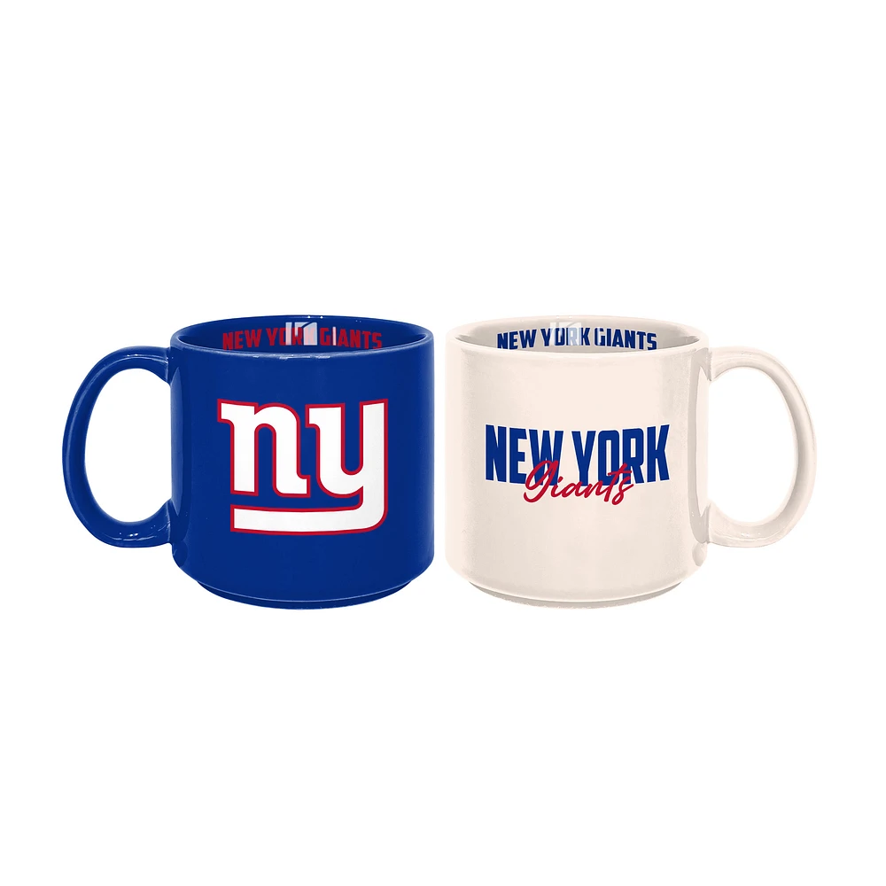 New York Giants 2-Pack 15oz. Stackable Mug Set