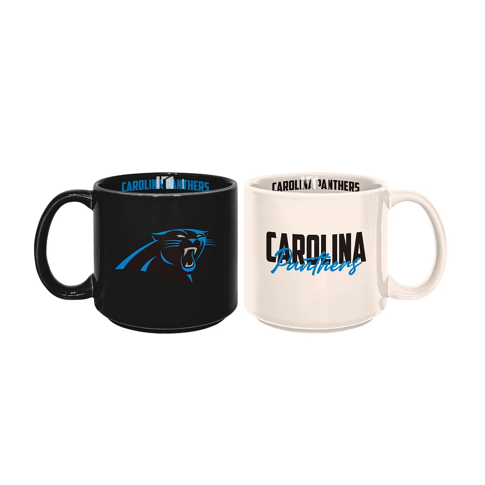 Carolina Panthers 2-Pack 15oz. Stackable Mug Set