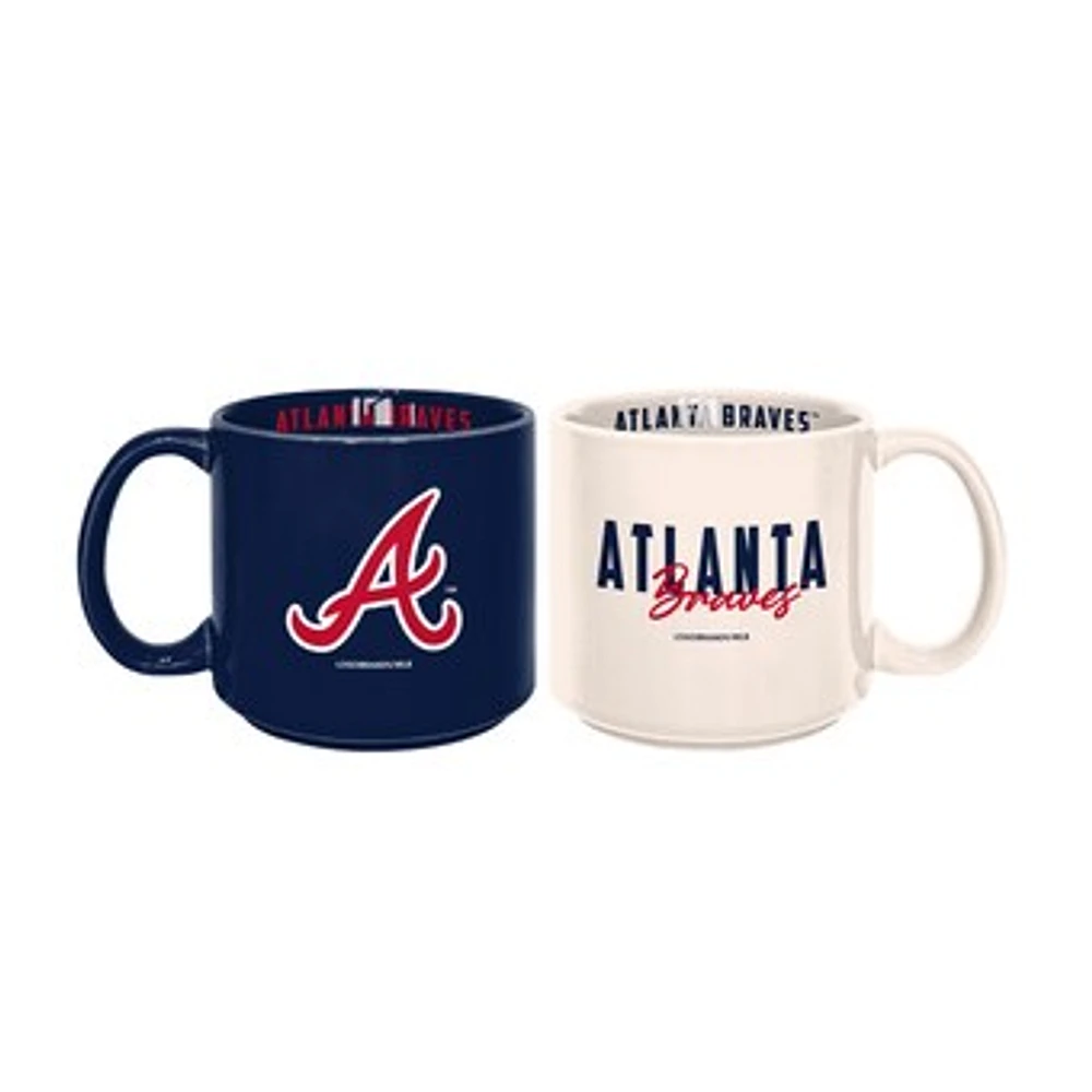 Atlanta Braves 2-Pack 15oz. Stackable Mug Set