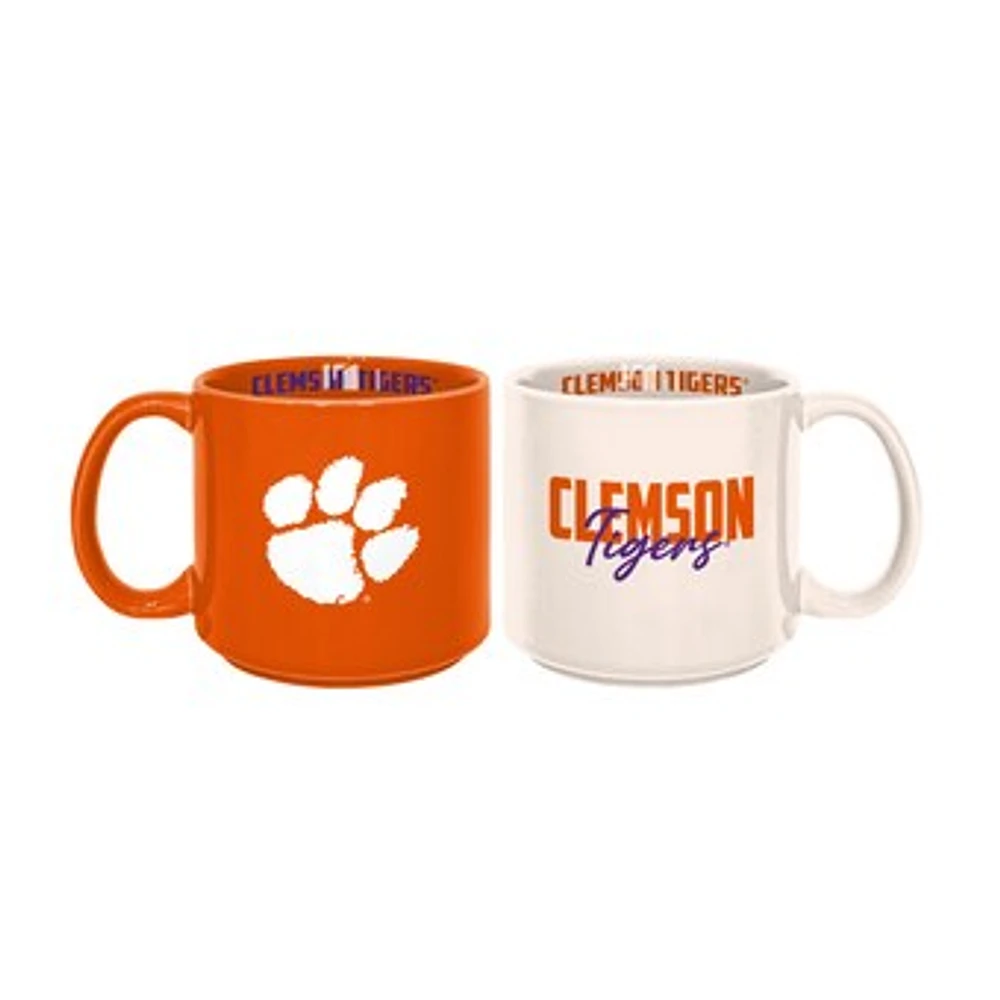 Clemson Tigers 2-Pack 15oz. Stackable Mug Set