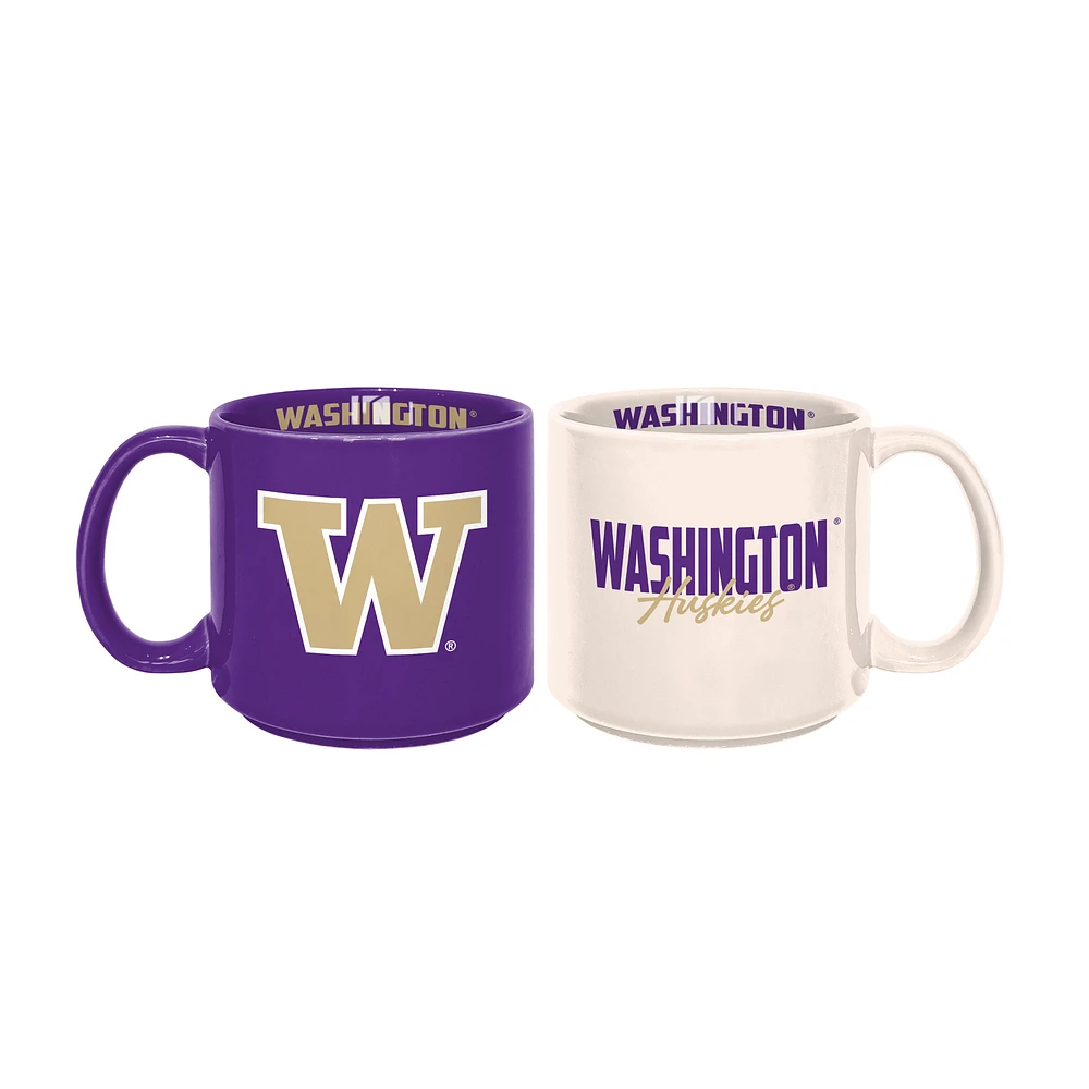 Washington Huskies 2-Pack 15oz. Stackable Mug Set