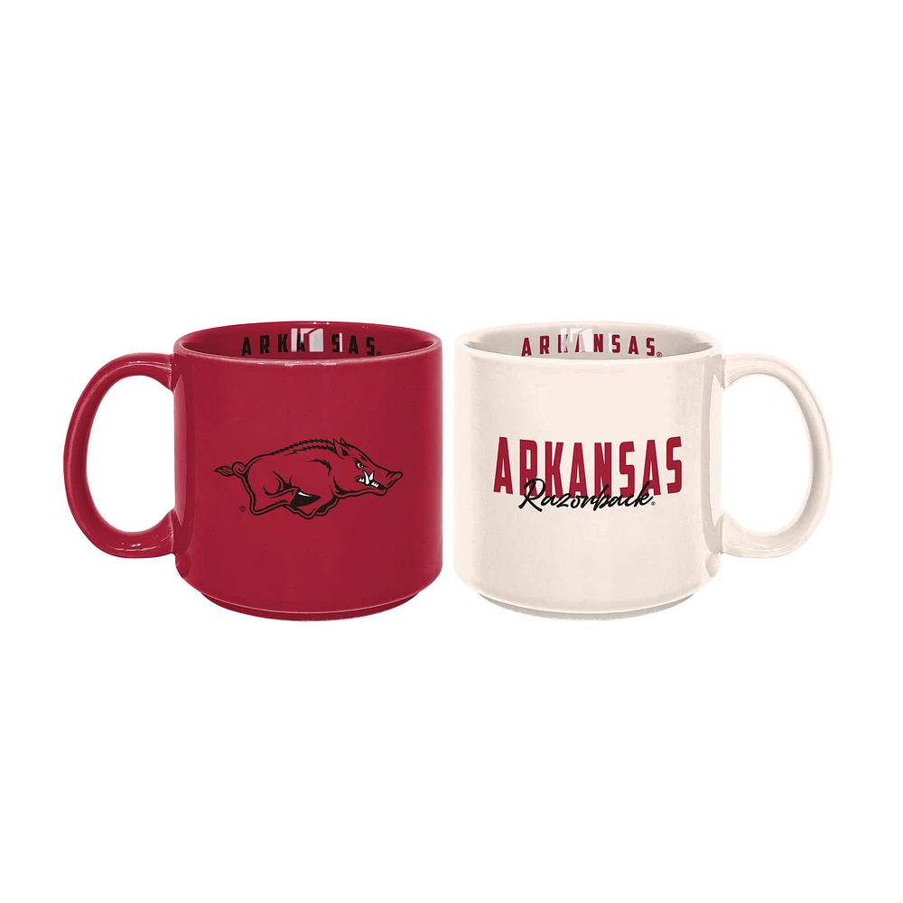 Arkansas Razorbacks 2-Pack 15oz. Stackable Mug Set