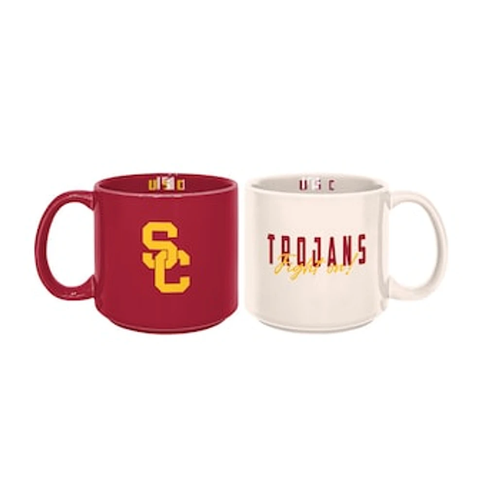 USC Trojans 2-Pack 15oz. Stackable Mug Set