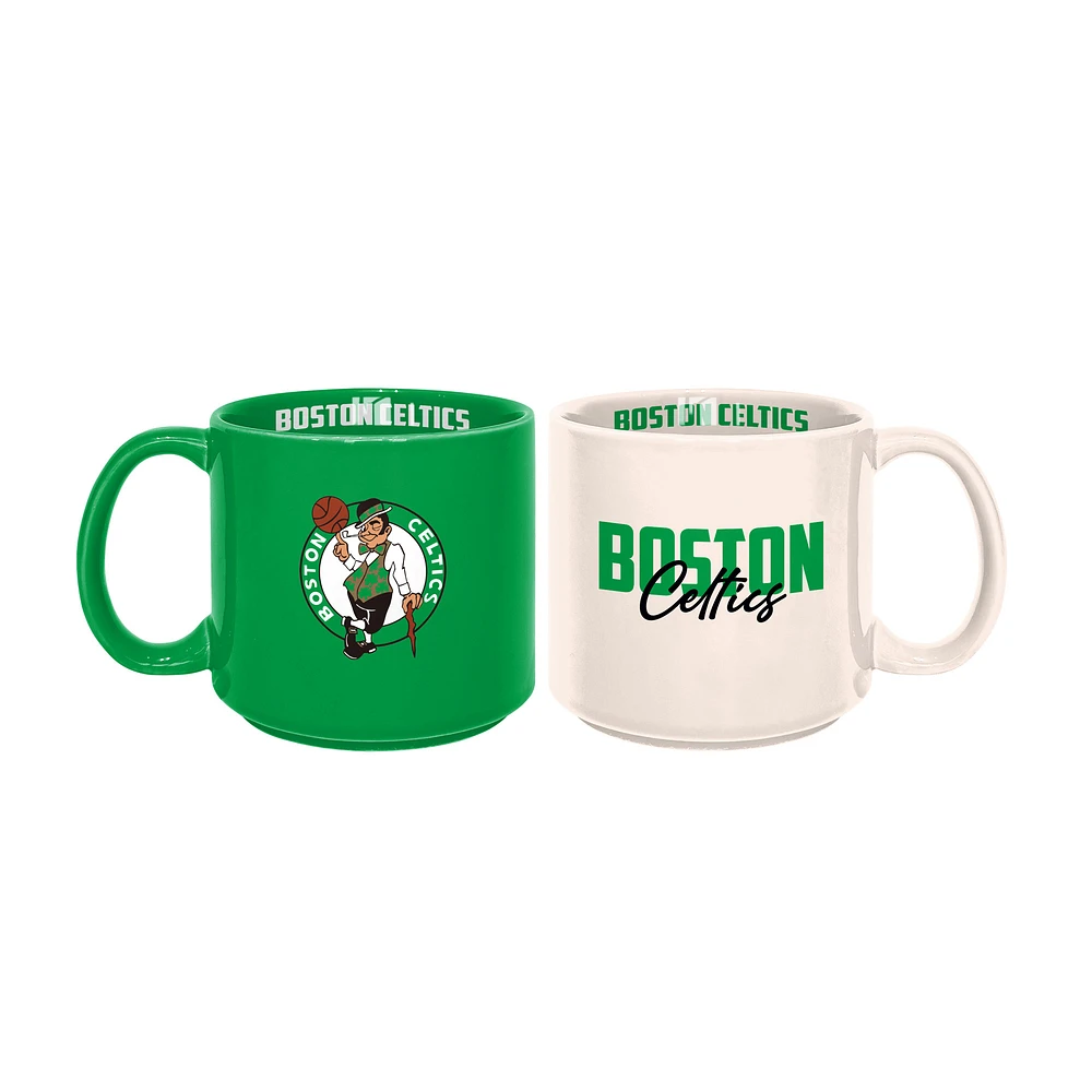 Boston Celtics 2-Pack 15oz. Stackable Mug Set