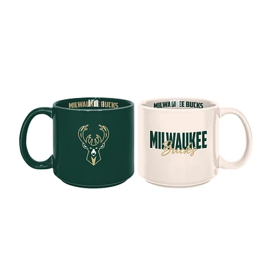 Milwaukee Bucks 2-Pack 15oz. Stackable Mug Set