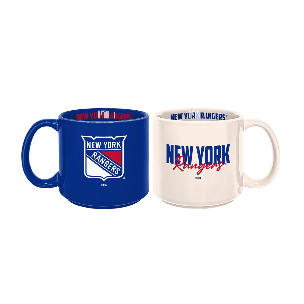 New York Rangers 2-Pack 15oz. Stackable Mug Set