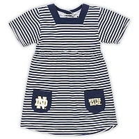 Toddler Little King  Navy Notre Dame Fighting Irish Striped Dress with Pockets