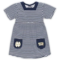 Toddler Little King  Navy Notre Dame Fighting Irish Striped Dress with Pockets