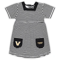 Toddler Little King  Black Vanderbilt Commodores Striped Dress with Pockets