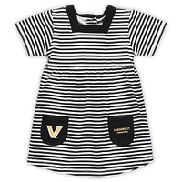 Toddler Little King  Black Vanderbilt Commodores Striped Dress with Pockets