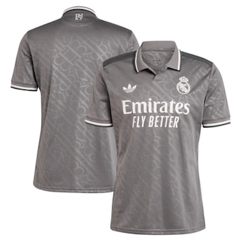 Men's adidas Originals  Charcoal Real Madrid 2024/25 Third Replica Jersey