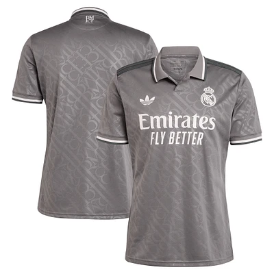 Men's adidas Originals  Charcoal Real Madrid 2024/25 Third Replica Jersey