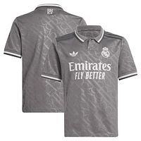 Youth adidas Originals  Charcoal Real Madrid 2024/25 Third Replica Jersey