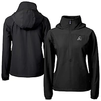 Women's Cutter & Buck Black/ Arizona Diamondbacks Charter Eco Recycled Half-Zip Anorak Jacket