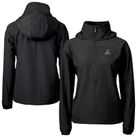 Women's Cutter & Buck Black/ Arizona Diamondbacks Charter Eco Recycled Half-Zip Anorak Jacket